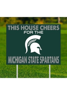 Michigan State Spartans This House Cheers For Yard Sign - Green