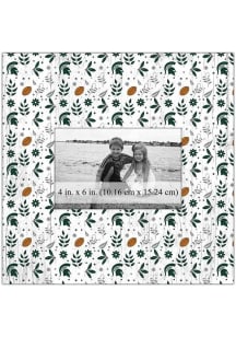 Michigan State Spartans Floral Pattern Picture Frame - Green