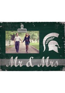 Michigan State Spartans Mr and Mrs Clip Picture Frame - Green