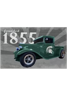 Michigan State Spartans Established Truck Sign - Green
