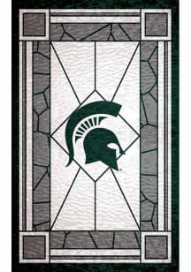 Michigan State Spartans Stained Glass Sign - Green