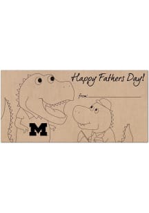 Michigan Wolverines Fathers Day Coloring Sign - Blue