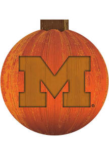Michigan Wolverines Halloween Pumpkin Sign - Blue