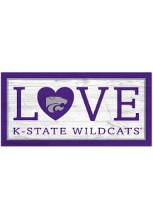 K-State Wildcats 6X12 Love Sign - Purple