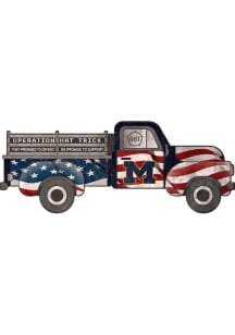 Michigan Wolverines OHT Truck Flag Cutout Sign - Blue