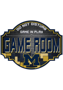 Michigan Wolverines 12 Inch Game Room Tavern Sign - Blue