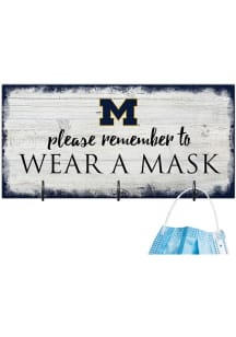 Michigan Wolverines Please Wear Your Mask Sign - Blue