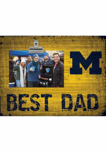 Michigan Wolverines Best Dad Clip Picture Frame - Blue