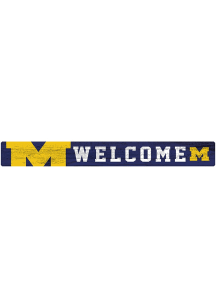 Michigan Wolverines Welcome Strip Sign - Blue