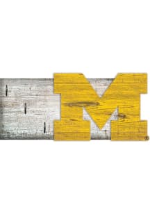 Michigan Wolverines Key Holder Sign - Blue