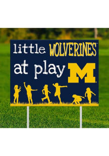 Michigan Wolverines Little Fans at Play Yard Sign - Blue