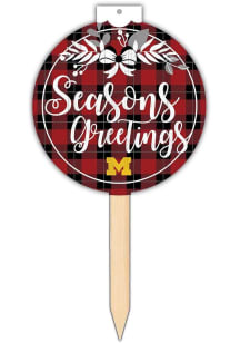 Michigan Wolverines Seasons Greetings Sign - Blue