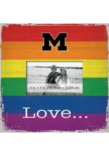 Michigan Wolverines Love Pride Picture Frame - Blue