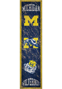 Michigan Wolverines Heritage Banner 6x24 Sign - Blue