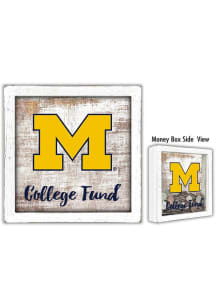 Michigan Wolverines College Fund Box Sign - Blue