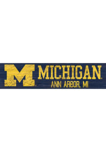 Michigan Wolverines 6x24 Sign - Blue