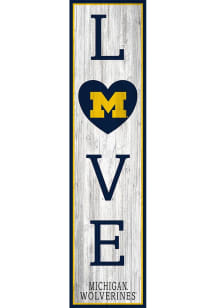 Michigan Wolverines 24 Inch Love Leaner Sign - Blue