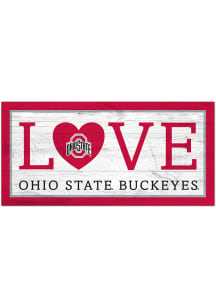Ohio State Buckeyes 6X12 Love Sign - Red