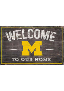 Michigan Wolverines Welcome to our Home Sign - Blue