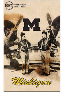 Michigan Wolverines Twin Pilots Sign - Blue