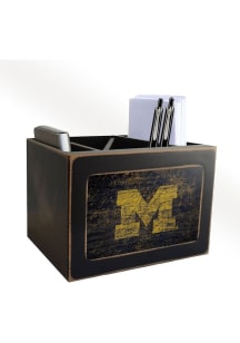 Michigan Wolverines Distressed Desktop Organizer Desk Accessory