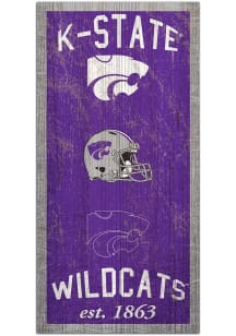 K-State Wildcats 6X12 Heritage Logos Sign - Purple