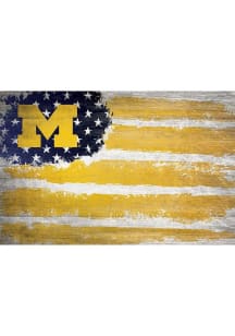 Michigan Wolverines Flag 17x26 Sign - Blue