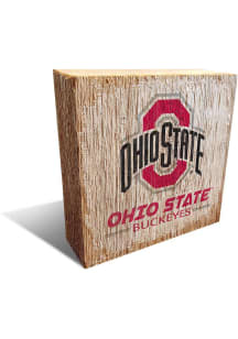 Ohio State Buckeyes Team Logo Block Sign - Red