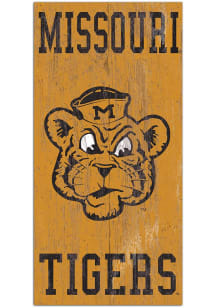 Missouri Tigers Heritage Logo 6x12 Sign - Black