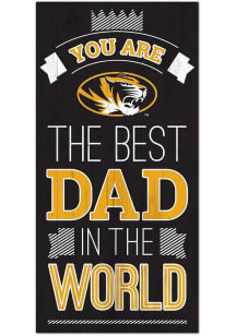 Missouri Tigers Best Dad in the World Sign - Black