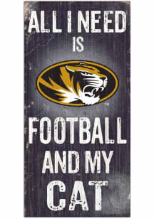 Missouri Tigers Football and My Cat Sign - Black