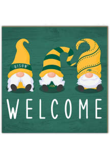 North Dakota State Bison Welcome Gnomes Sign - Green