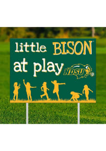 North Dakota State Bison Little Fans at Play Yard Sign - Green