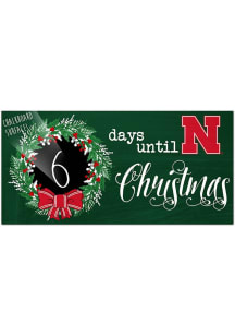 Nebraska Cornhuskers Chalk Christmas Countdown Sign - Red