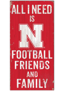 Nebraska Cornhuskers Football Friends and Family Sign - Red