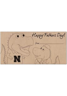 Nebraska Cornhuskers Fathers Day Coloring Sign - Red