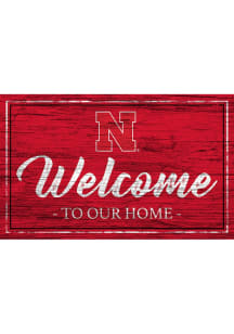 Nebraska Cornhuskers Welcome to our Home 6x12 Sign - Red