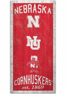 Nebraska Cornhuskers Heritage 6x12 Sign - Red
