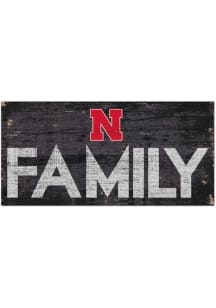 Nebraska Cornhuskers Family 6x12 Sign - Red
