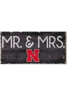 Nebraska Cornhuskers Mr and Mrs Sign - Red