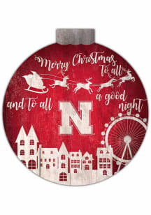 Nebraska Cornhuskers Christmas Village Sign - Red