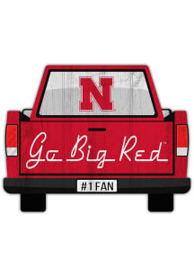 Nebraska Cornhuskers Truck Back Cutout Sign - Red
