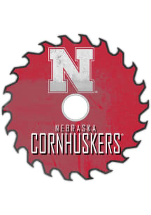 Nebraska Cornhuskers Rust Circular Saw Sign - Red