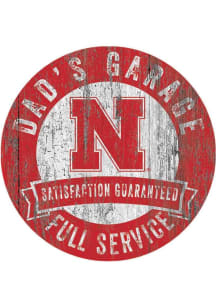 Nebraska Cornhuskers Dads Garage Sign - Red