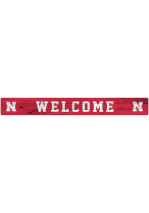 Nebraska Cornhuskers Welcome Strip Sign - Red