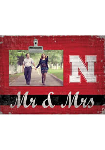 Nebraska Cornhuskers Mr and Mrs Clip Picture Frame - Red
