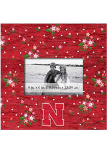 Nebraska Cornhuskers Floral Picture Frame - Red