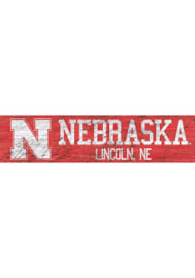 Nebraska Cornhuskers 6x24 Sign - Red