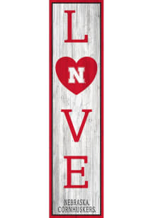 Nebraska Cornhuskers 24 Inch Love Leaner Sign - Red