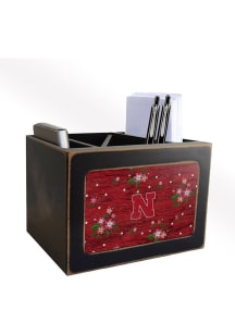 Nebraska Cornhuskers Floral Desktop Organizer Desk Accessory
